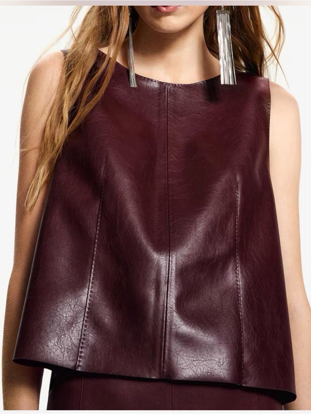 H&M Faux Leather Top